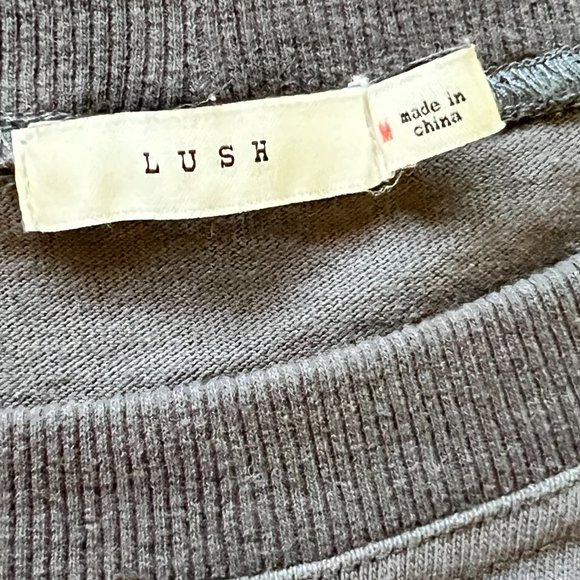 Amazing Lush Sweatshirt with Floral Embroidered Sleeves - Picture 4 of 4